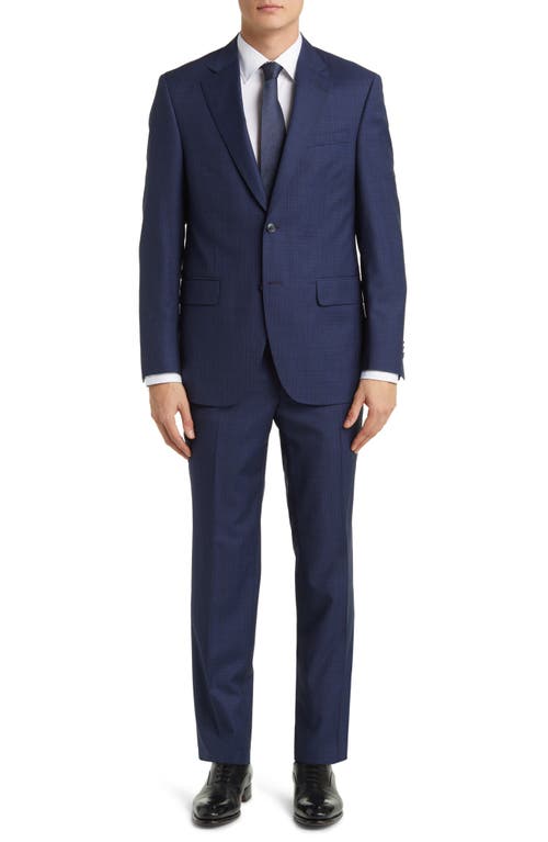 Tailored Fit Wool Suit in Blue