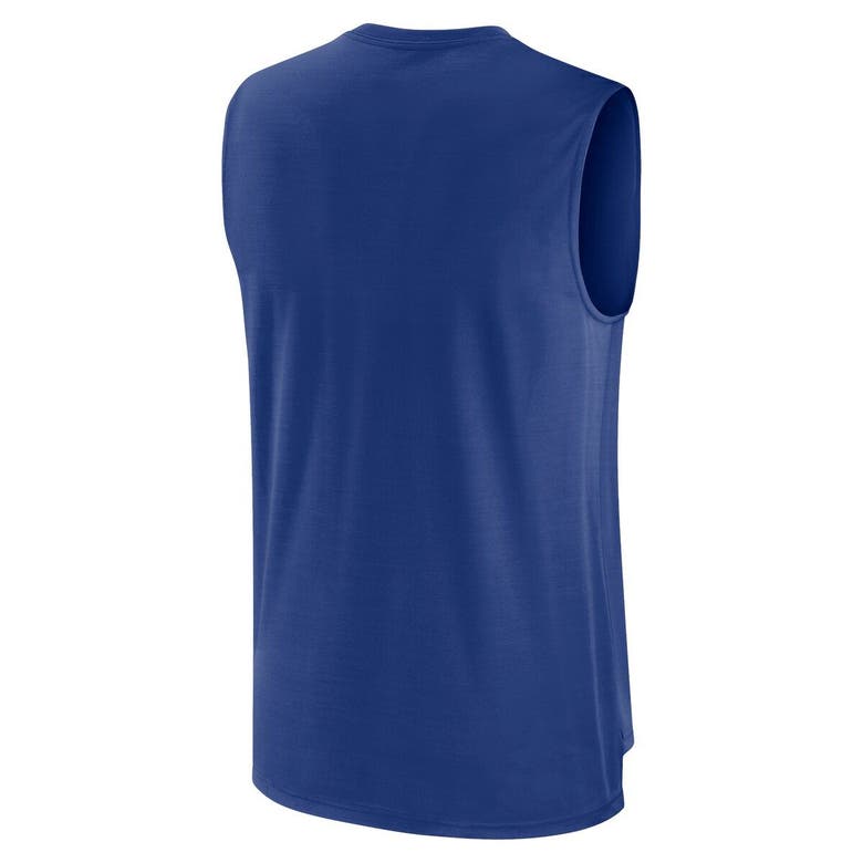 Shop Nike Royal Chicago Cubs Knockout Stack Exceed Performance Muscle Tank Top