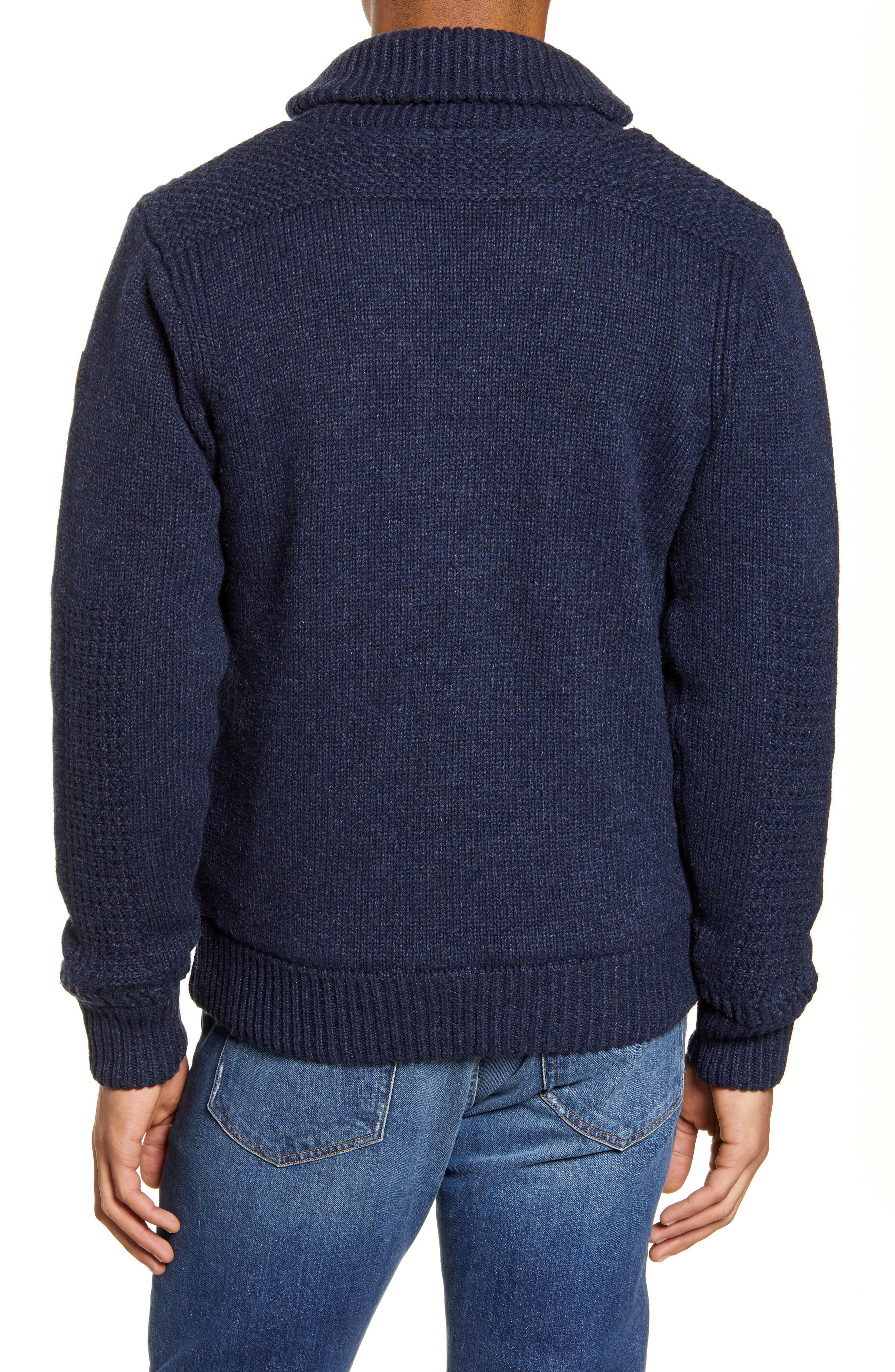 Schott NYC Lined Wool Zip Sweater 
