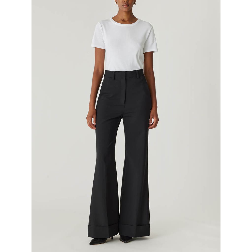 REBECCA TAYLOR REBECCA TAYLOR REFINED SUITING WIDE LEG TROUSER