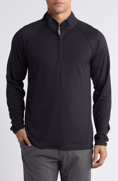 Shop Zella Swing Quarter Zip Golf Pullover In Black