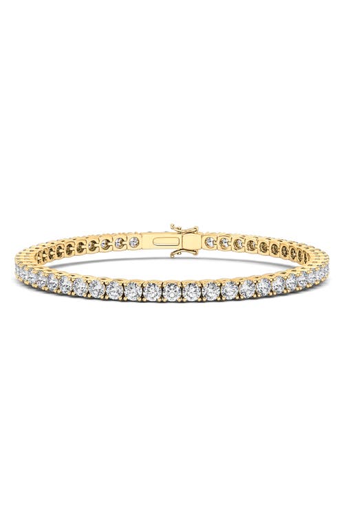 Four-Prong Lab Created Diamond 14K Gold Tennis Bracelet in Yellow Gold