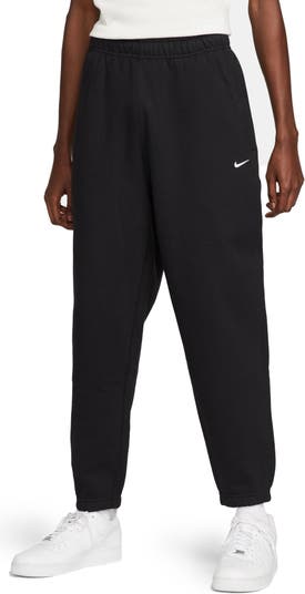 Nike Sweatpants Womens Large Black & White Running Lounge Zip Legs