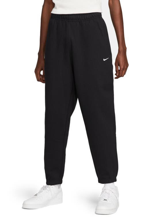Nike Solo Swoosh Fleece Sweatpants In Black/white