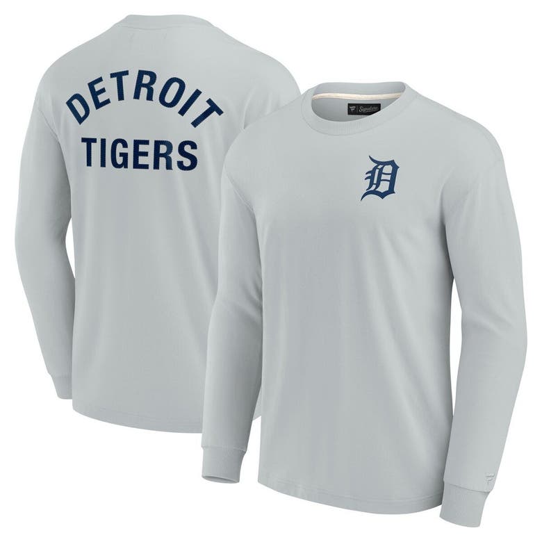 Shop Fanatics Signature Unisex  Gray Detroit Tigers Elements Super Soft Long Sleeve T-shirt