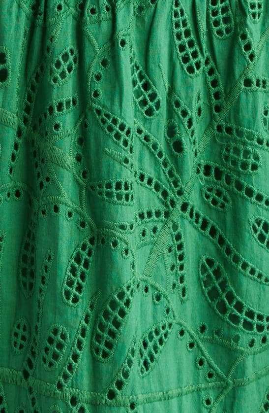 Shop Farm Rio Monstera Corset Tiered Midi Dress In Green