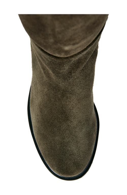 Chocolat Blu Ninna Knee High Boot In Olive Suede