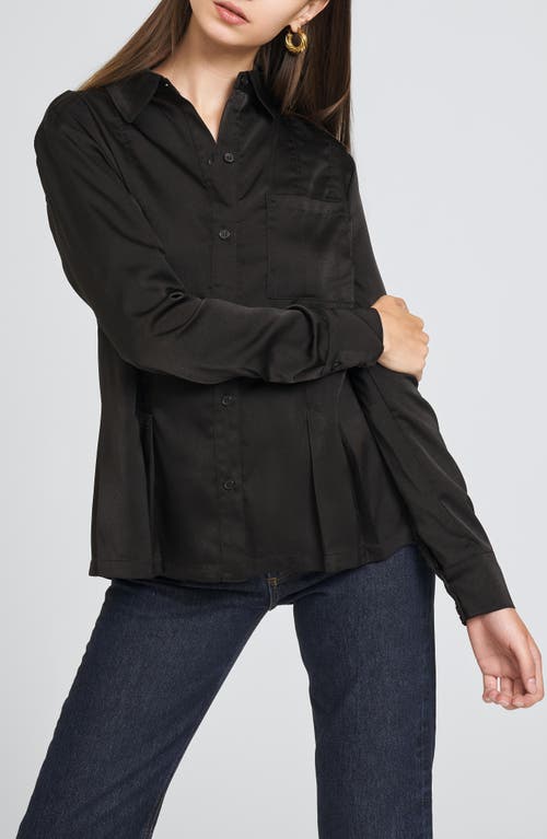 Shop Wayf Porter Pintuck Button-up Shirt In Black