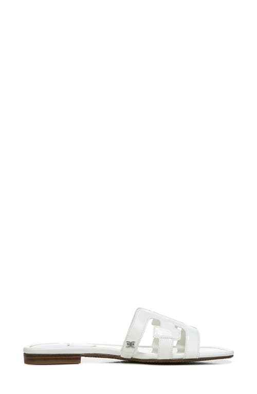 Shop Sam Edelman Bay Cutout Slide Sandal In White/white