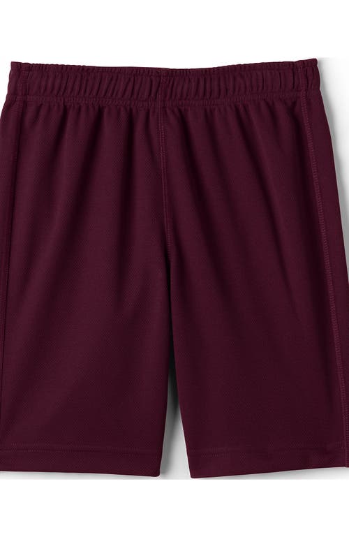 Shop Lands' End School Uniform Boys Mesh Gym Shorts In Burgundy