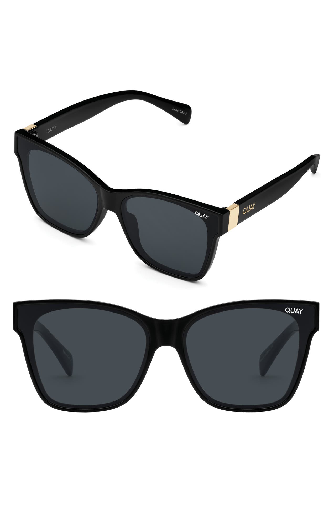 Quay Australia After Party 57mm Flat Front Square Sunglasses
