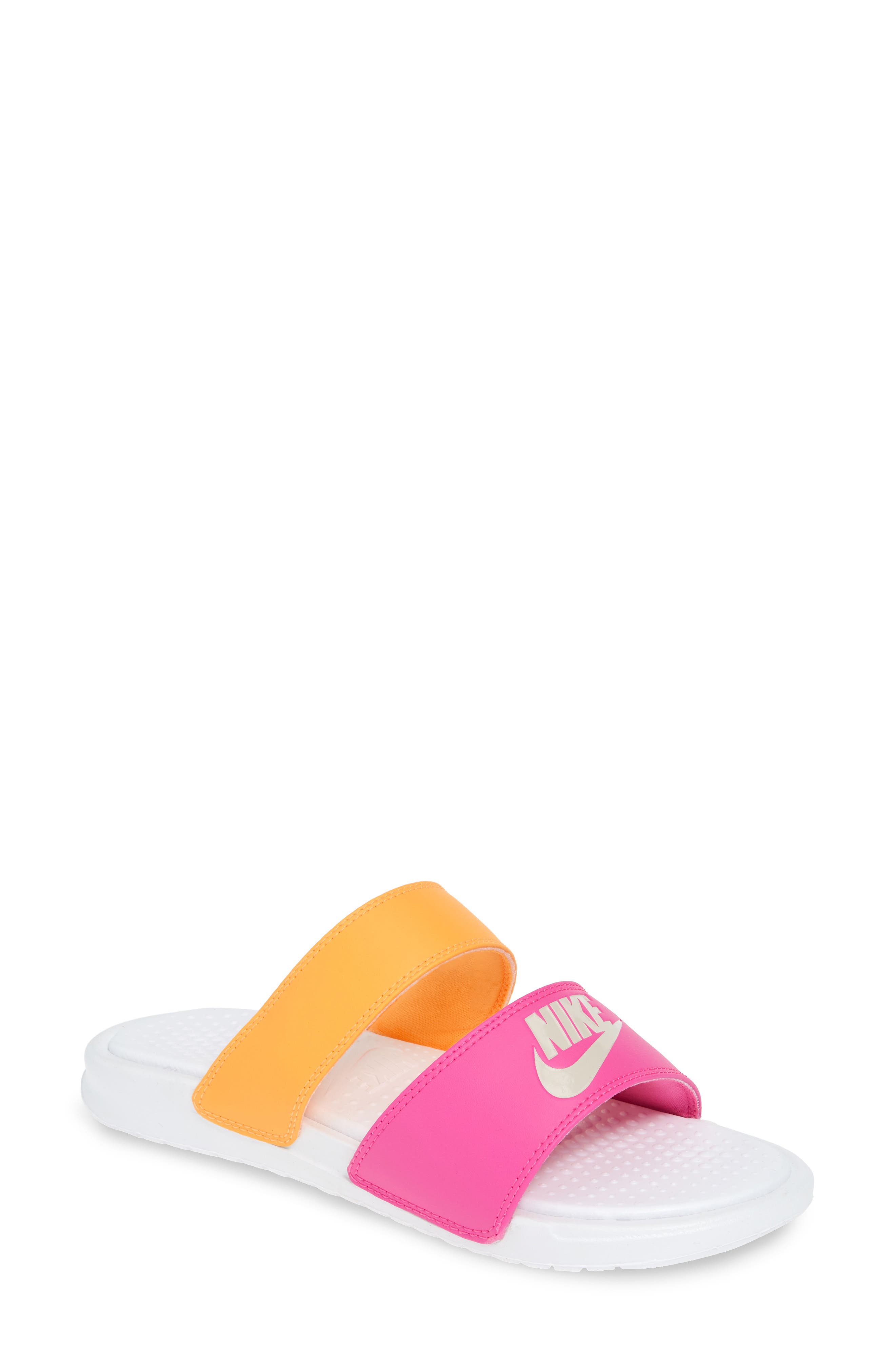 Nike women's double strap slides best sale