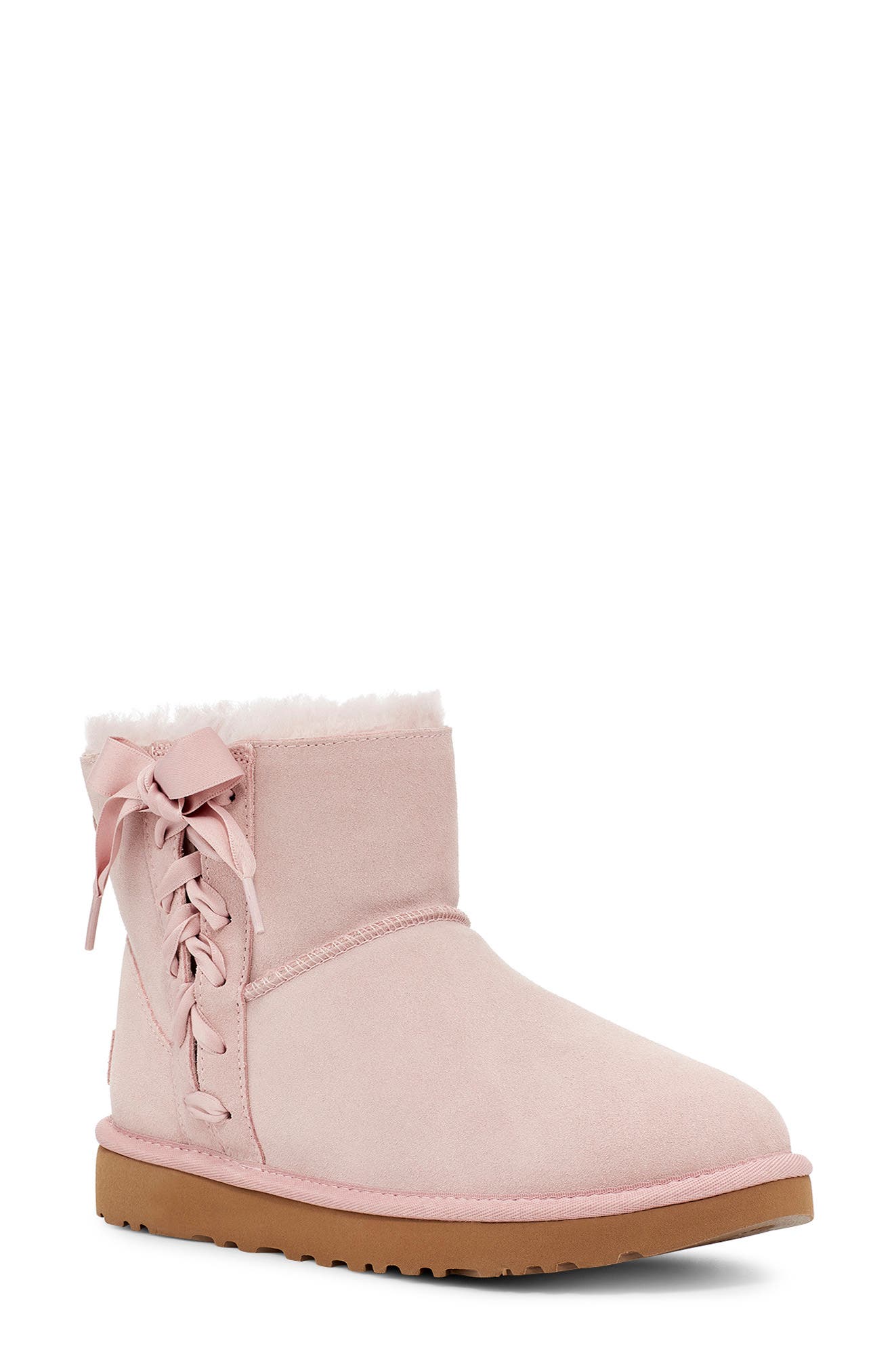 pink ugg lace up boots