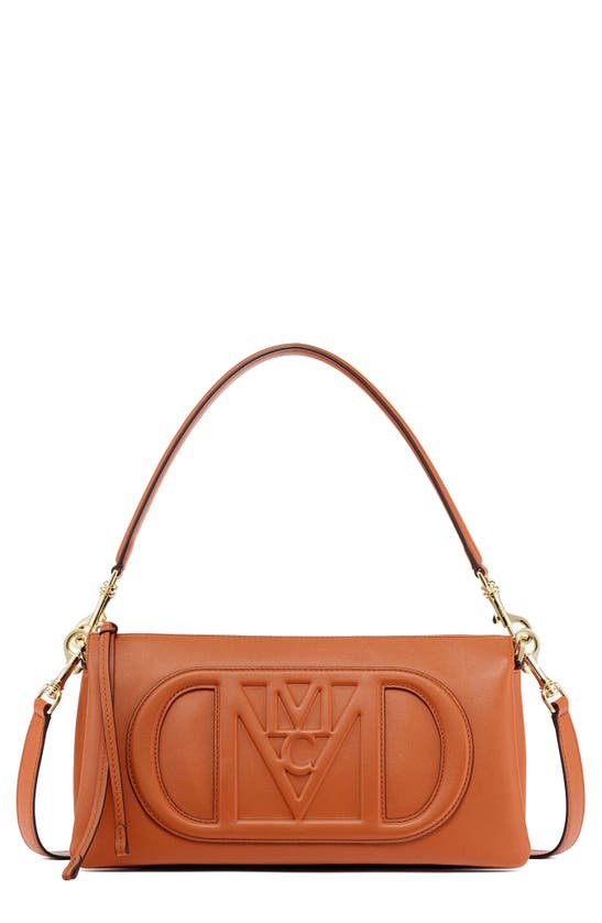 Shop Mcm Small Mode Travia Leather Shoulder Bag In Bombay Brown