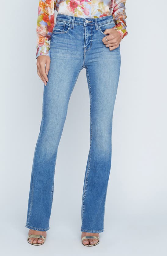 Shop L Agence Selma Sleek Baby Bootcut Jeans In Alameda