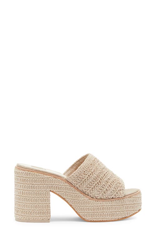 Dolce Vita Ladin Platform Slide Sandal In Dove Woven