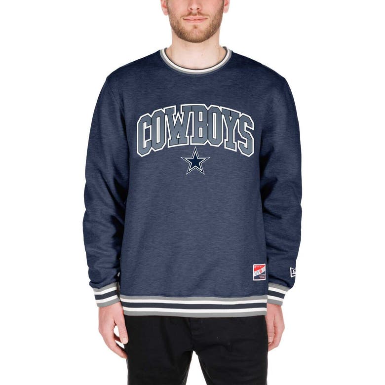New Era Navy Dallas Cowboys Big & Tall Pullover Sweatshirt