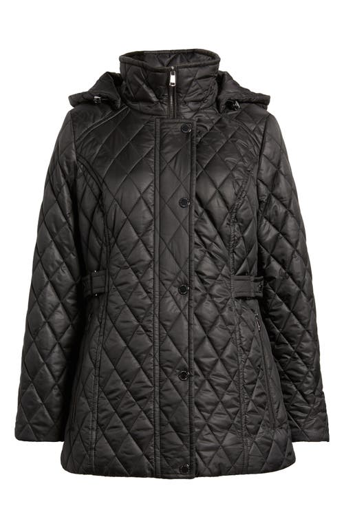 Quilted Water Resistant Jacket in Black