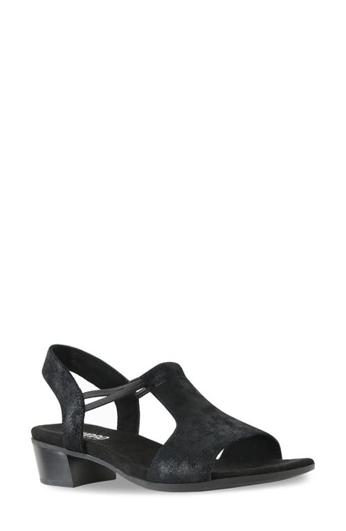 Susan T-Strap Sandal in Nero