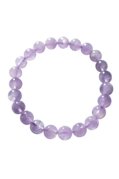 Seree Women's Pink / Purple Billie Beaded Jade Stone Bracelet In Purple