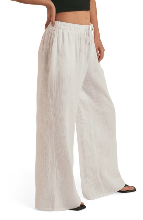 Shop Favorite Daughter The Slip It On Wide Leg Pants In White