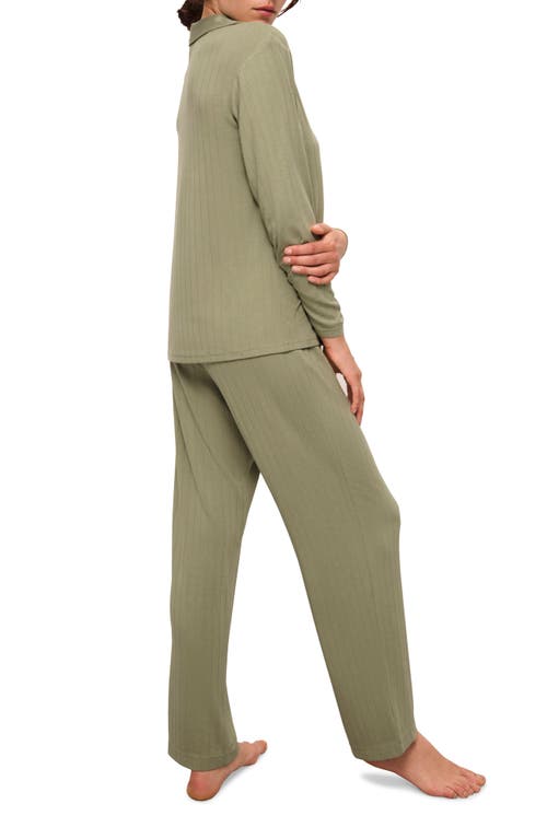 Shop Eberjey Giselle Rib Pajamas In Tea