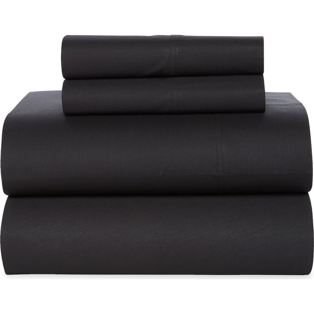 Kenneth Cole Cotton Percale Sheet Set In Black