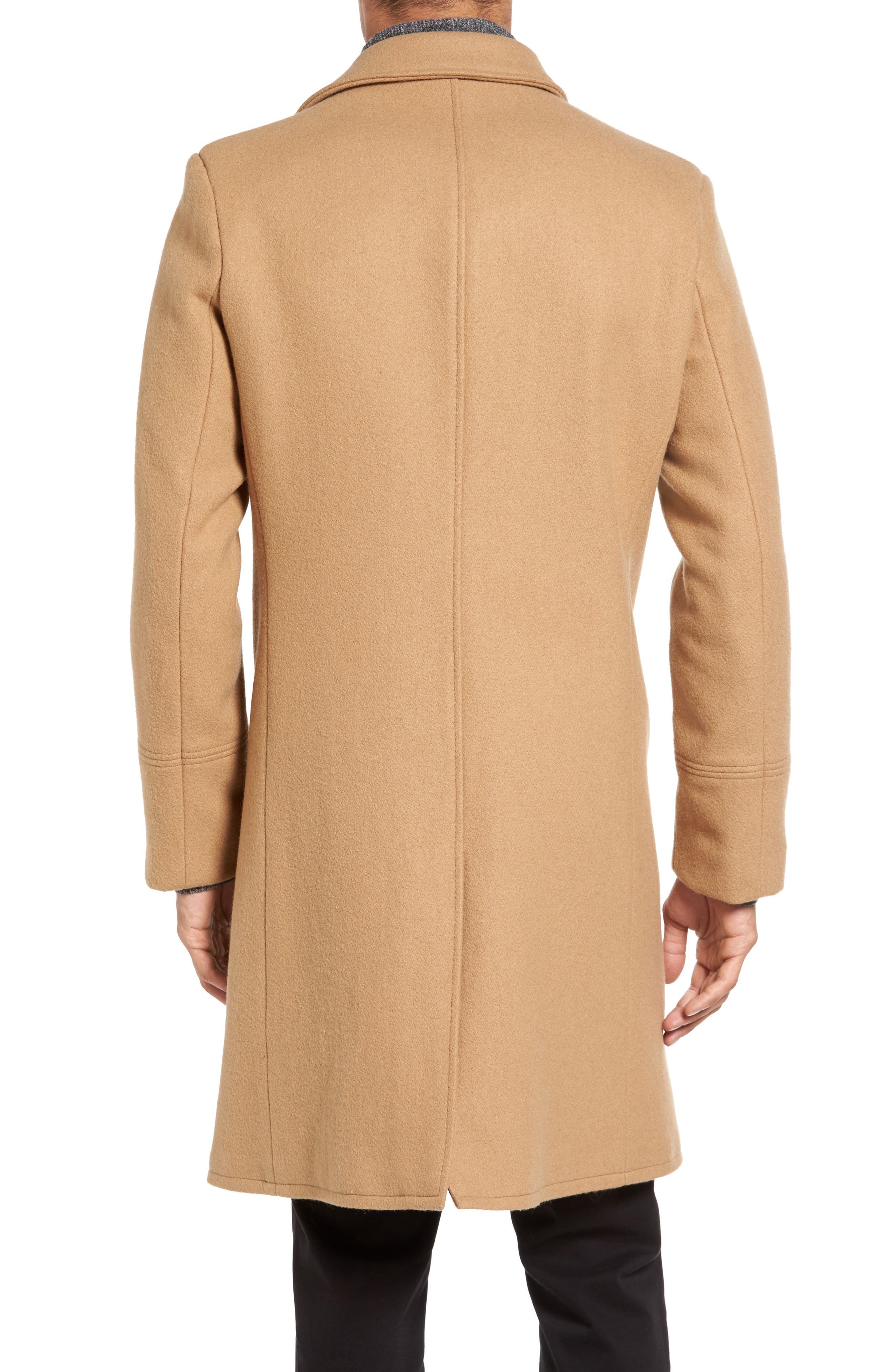 wool blend officer's coat