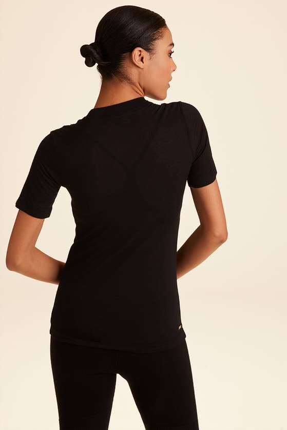 Alala Washable Cashmere Tee In Black In Black