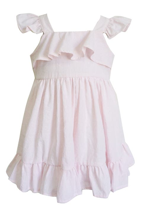Ruffle Bodice Flutter Sleeve Dress (Baby)