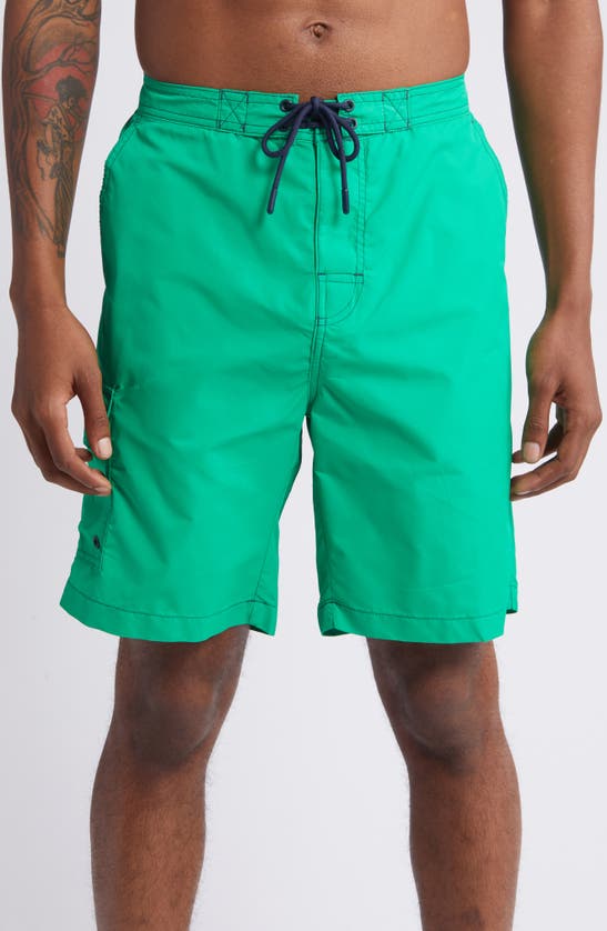 Shop Open Edit Cargo Board Shorts In Green Bright