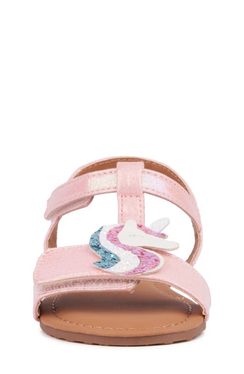 Shop Olivia Miller Kids' Unicorn Ankle Strap Sandal In Pink