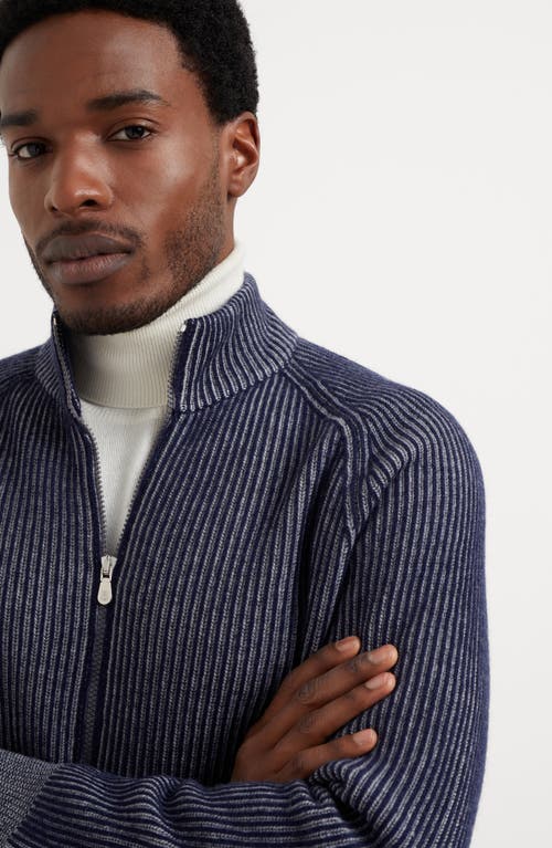 Shop Brunello Cucinelli Vanisé Cardigan In Marine Blue