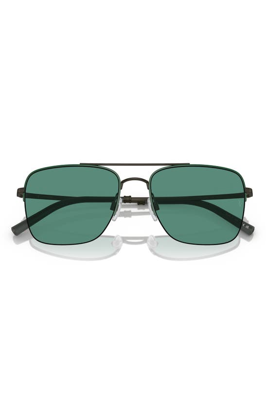 Oliver Peoples Roger Federer 56mm Semirimless Pilot Sunglasses In Green