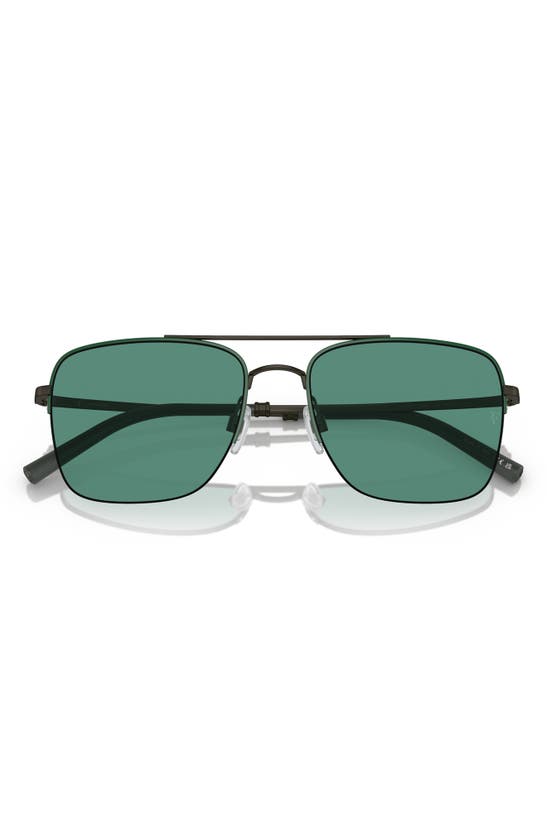 Shop Oliver Peoples Roger Federer 56mm Semirimless Pilot Sunglasses In Green