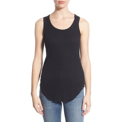 Treasure & Bond Ribbed Racerback Tank, Black