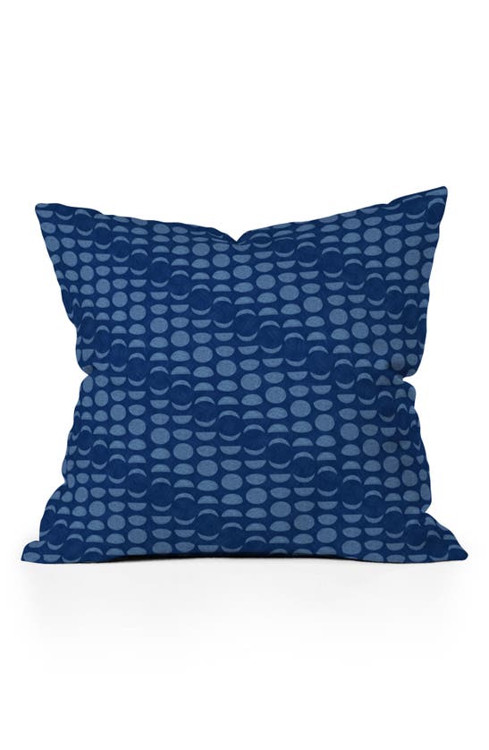 Deny Designs Moon Sky Phases Blues Accent Pillow In Blue