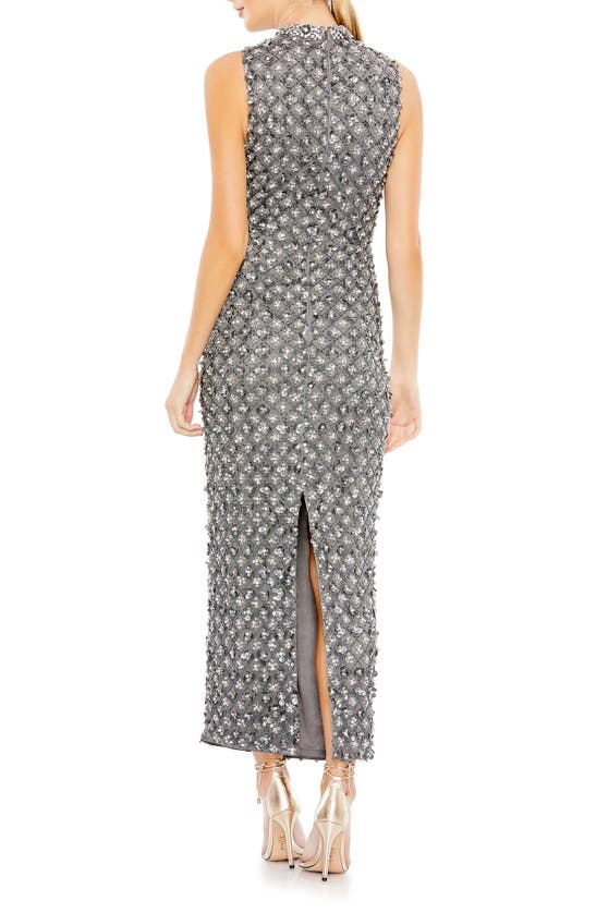 Shop Mac Duggal Sequin Detail Sleeveless Body-con Dress In Charcoal