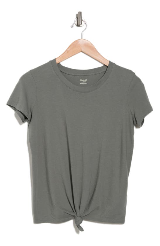 Madewell Knot Front Tee In Distant Grove