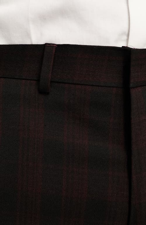 Shop Asos Design Slim Fit Suit Trousers In Burgundy