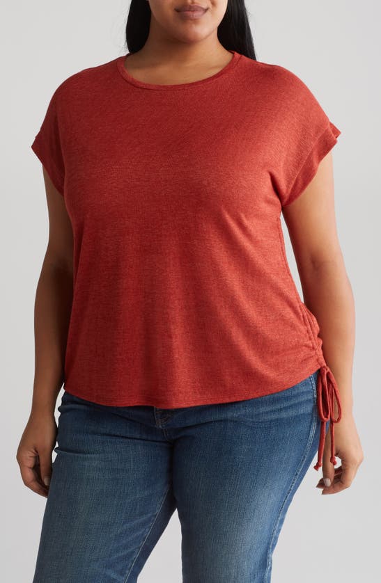 Caslon Ruched T-shirt In Red