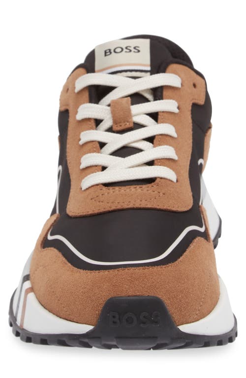 Hugo Boss Boss Jonah Runn Mx Sneaker In Open Brown