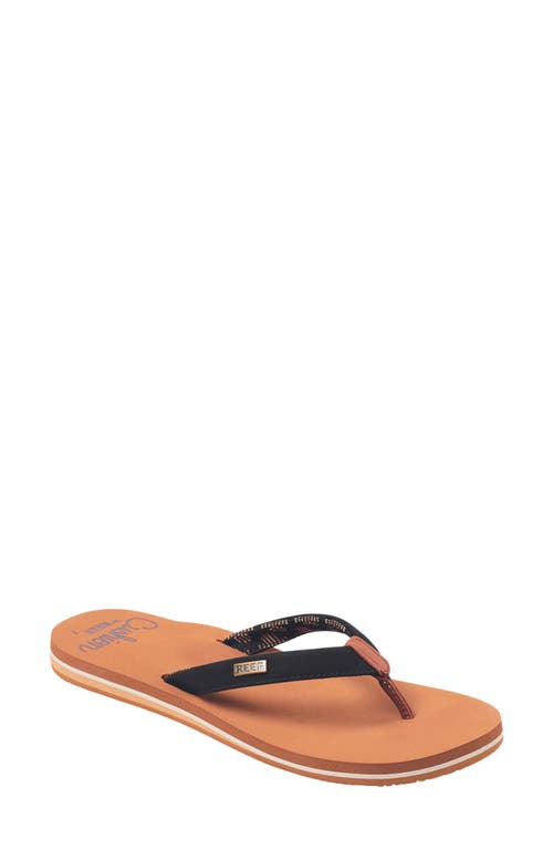 Reef Cushion Sands Flip Flop In Black/tan