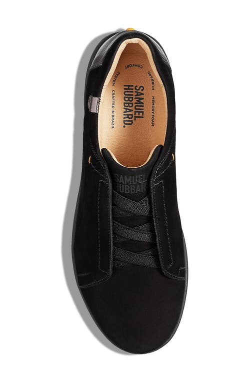 Samuel Hubbard Marin Slip-on Sneaker In Black Nubuck