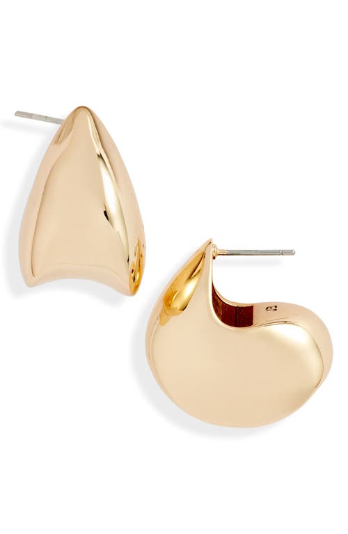 Nouveaux Puff Earrings in Gold Tone