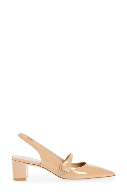 Shop Stuart Weitzman Pointed Toe Slingback Pump In Adobe