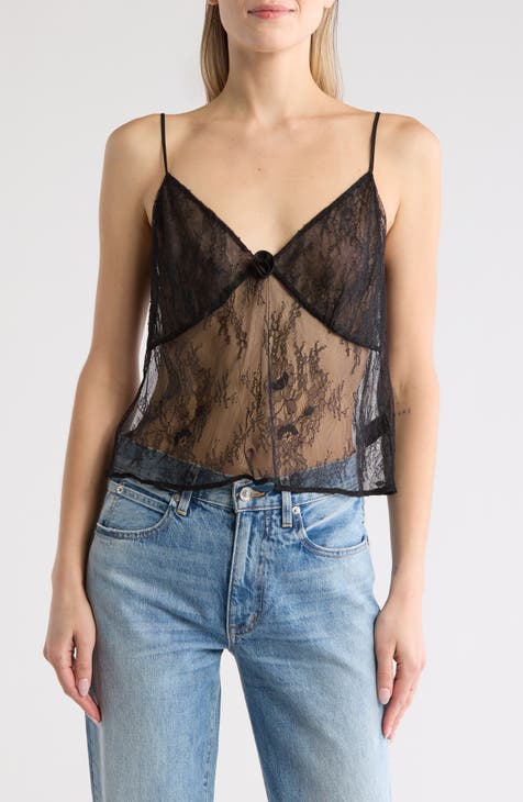 Sheer Lace Crop Camisole