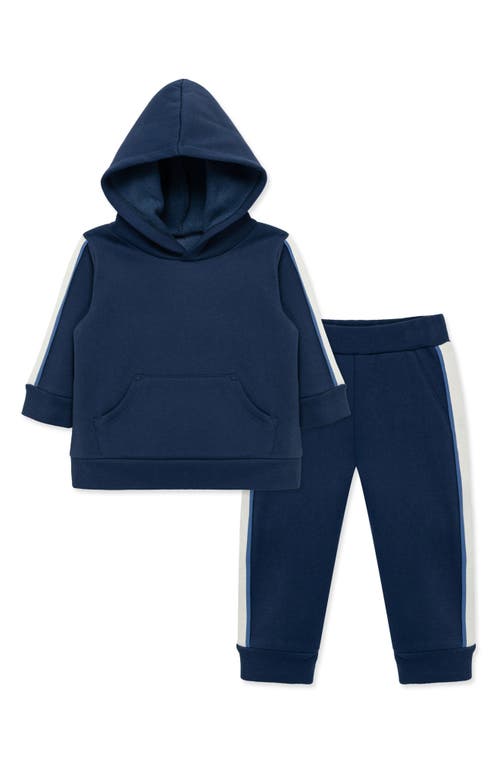 Shop Little Me Navy Fleece Hoodie & Joggers Set