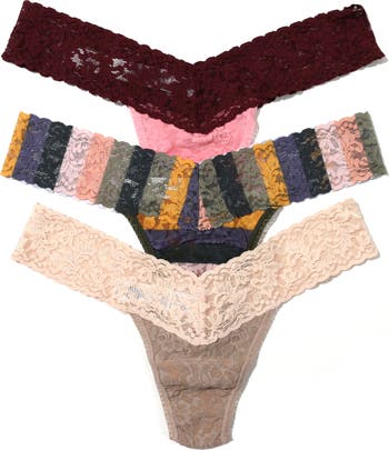 Hanky Panky Low Rise Lace Thongs - Pack of 3 | Nordstromrack