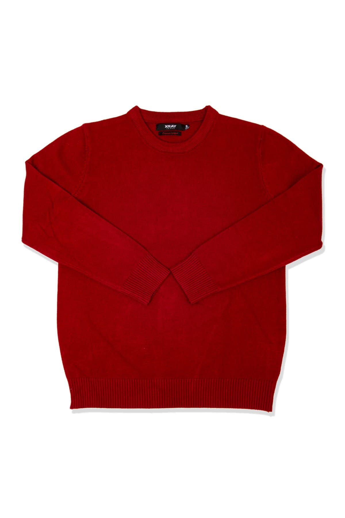 X-ray Kids' Basic Crew Neck Sweater In Medium Red